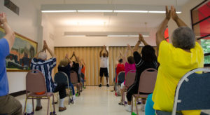 An exercise class at one of our senior centers