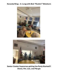 Older adults doing karaoke